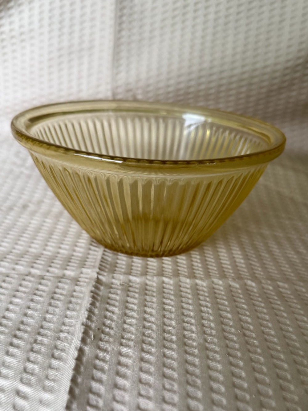 Vintage Federal Glass Ribbed Mixing Bowl